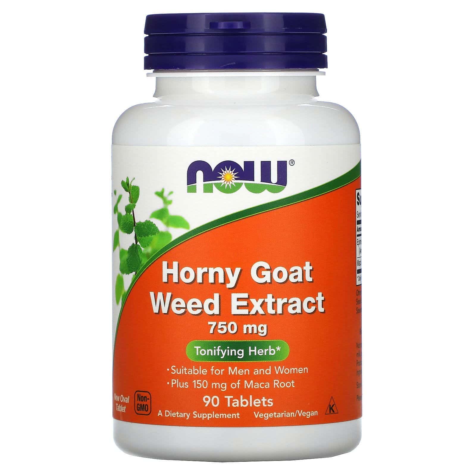 Now Foods, Extracto de hierba de Horny Goat, 750 mg, 90 tabletas