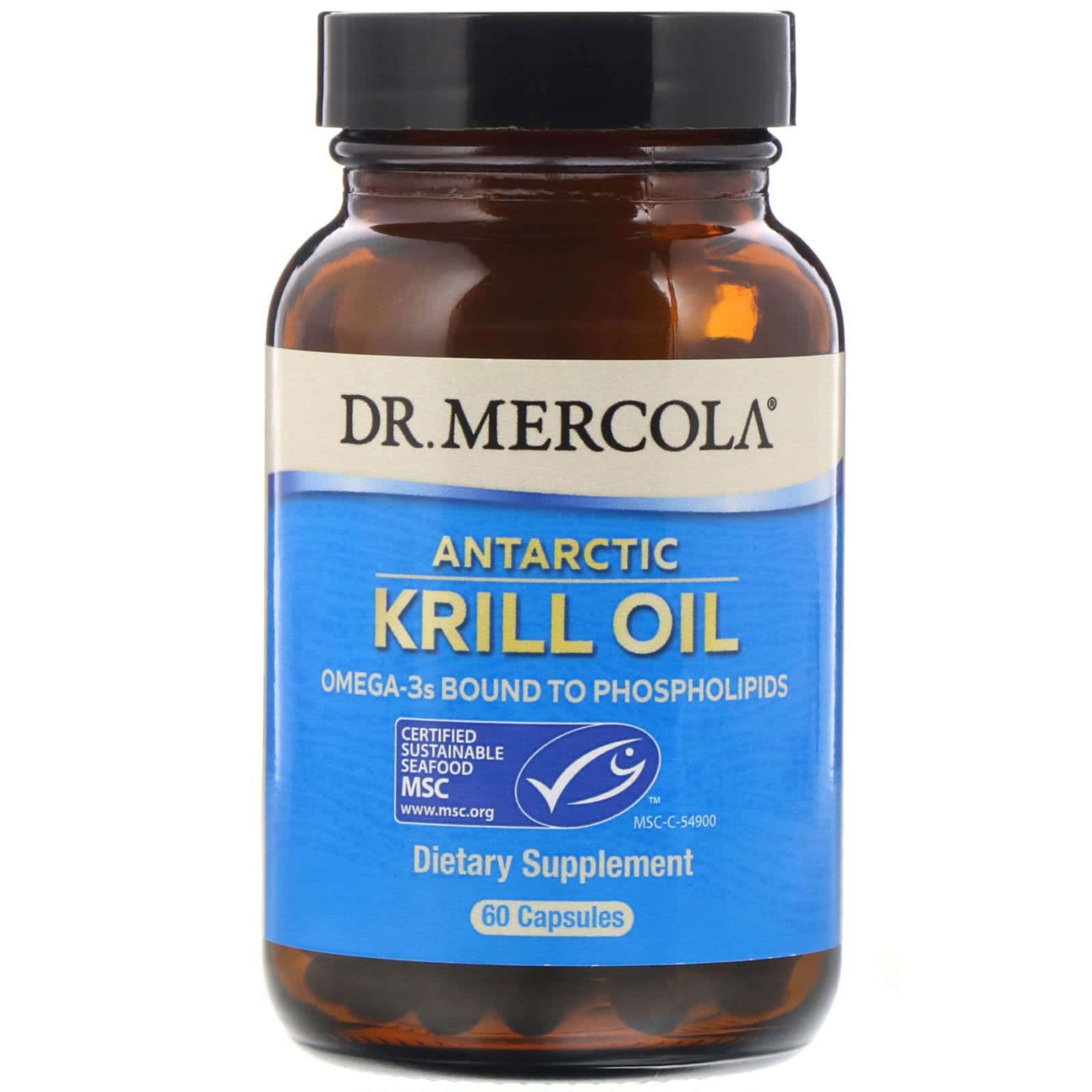 Dr. Mercola, Aceite de krill antártico, 60 cápsulas