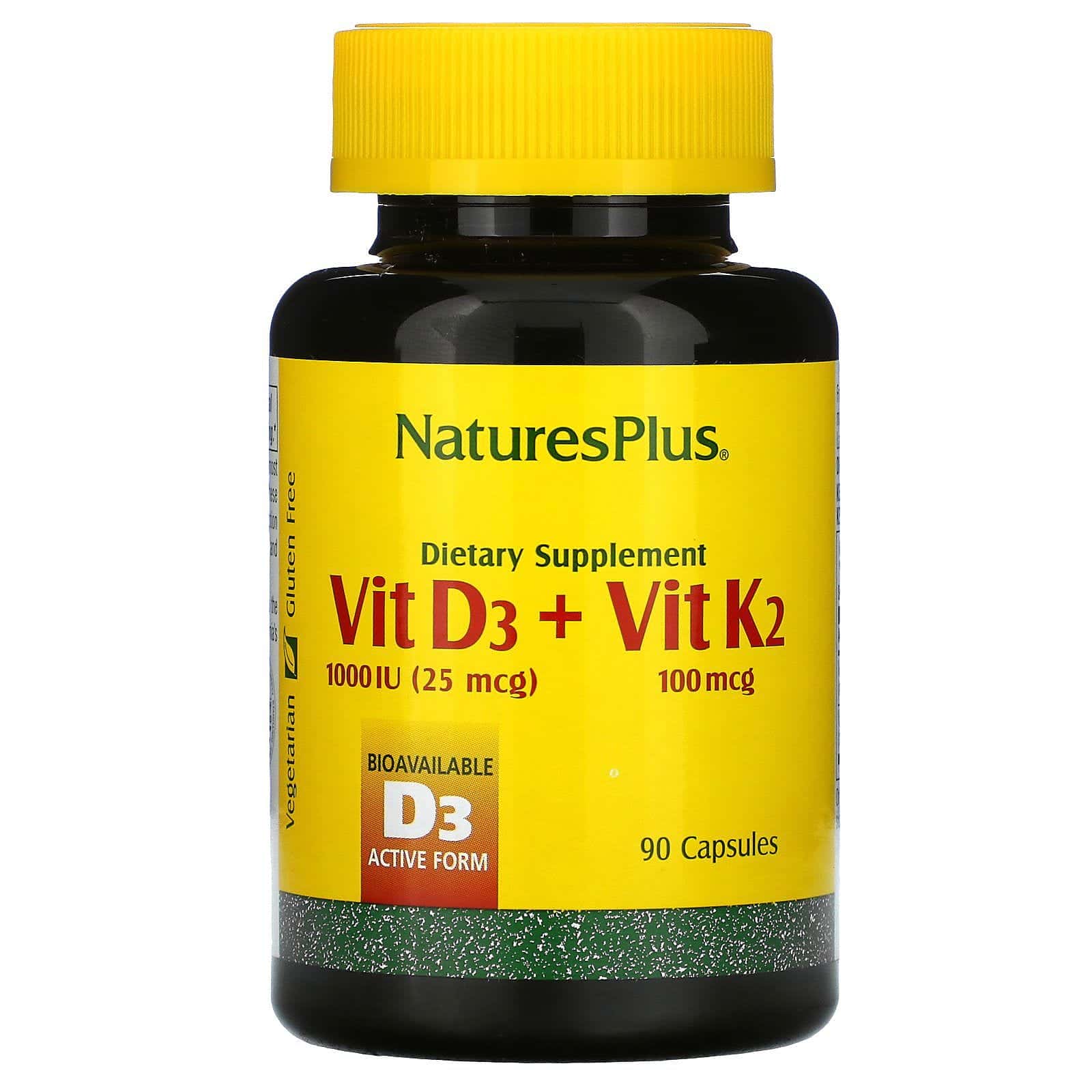 Nature's Plus, Vitamina D3 y vitamina K2, 90 cápsulas