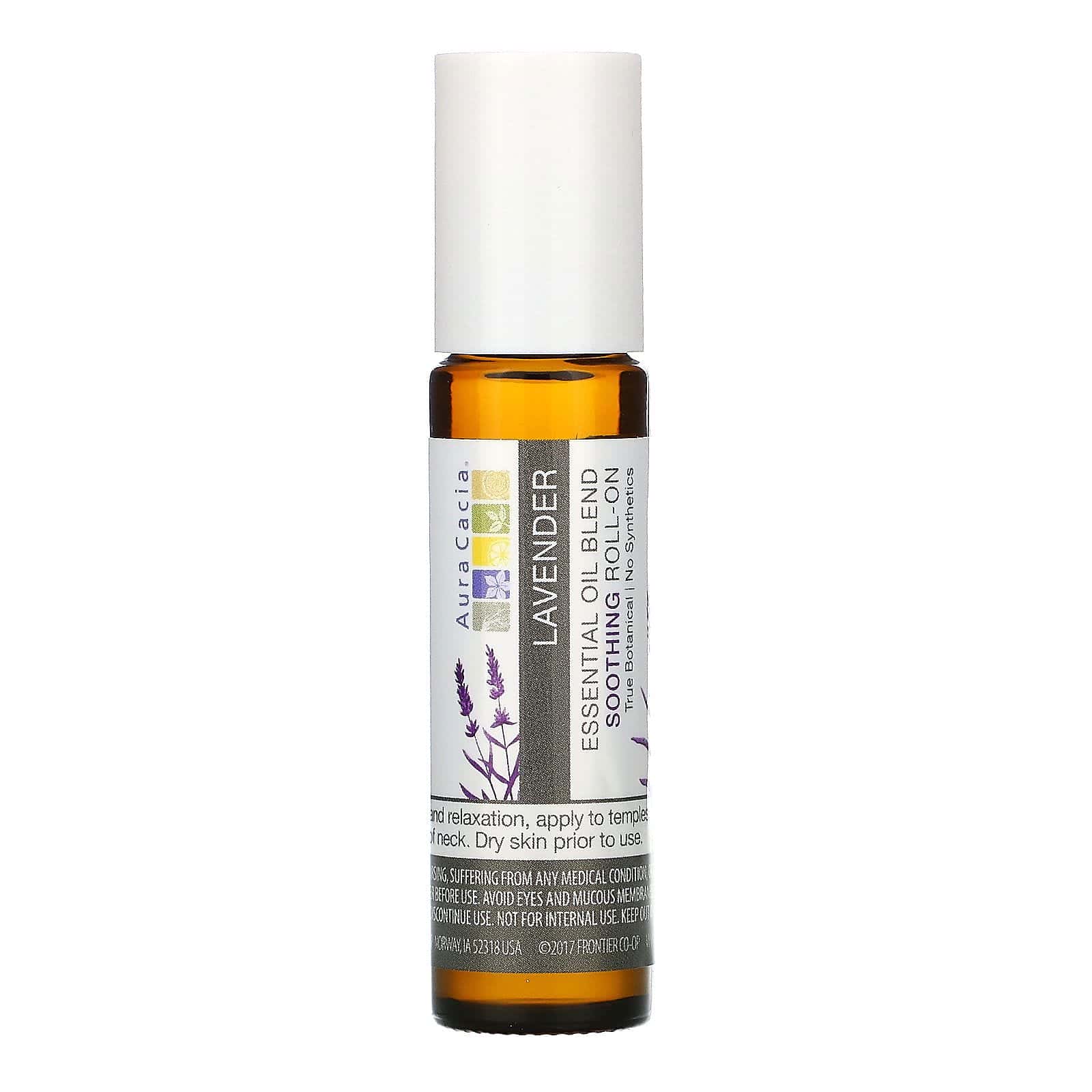 Aura Cacia, Mezcla de aceites esenciales, Roll-on suavizante, Lavanda, 0.31 oz (9.2 ml)