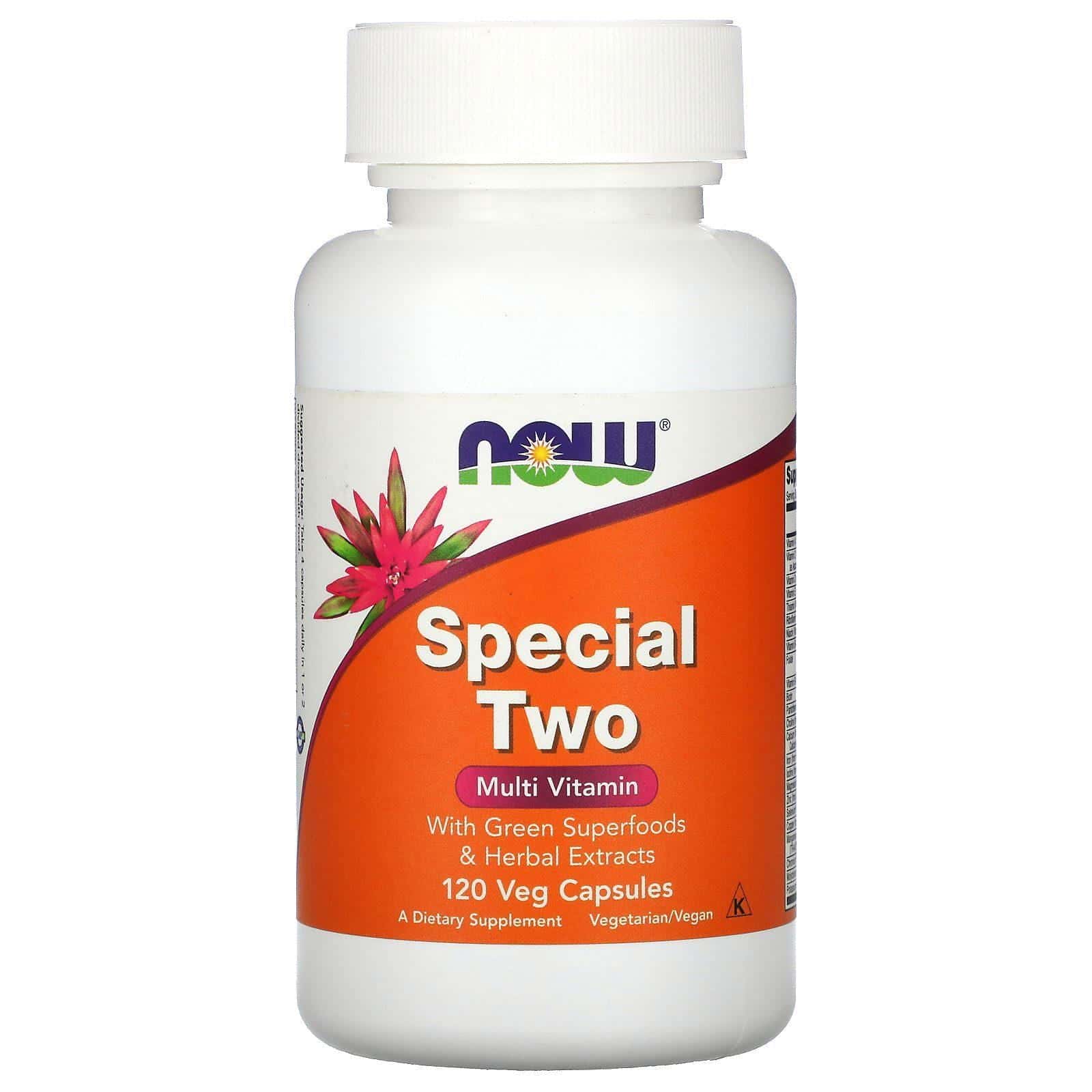 Now Foods, Special Two, Suplemento multivitamínico, 120 cápsulas vegetales