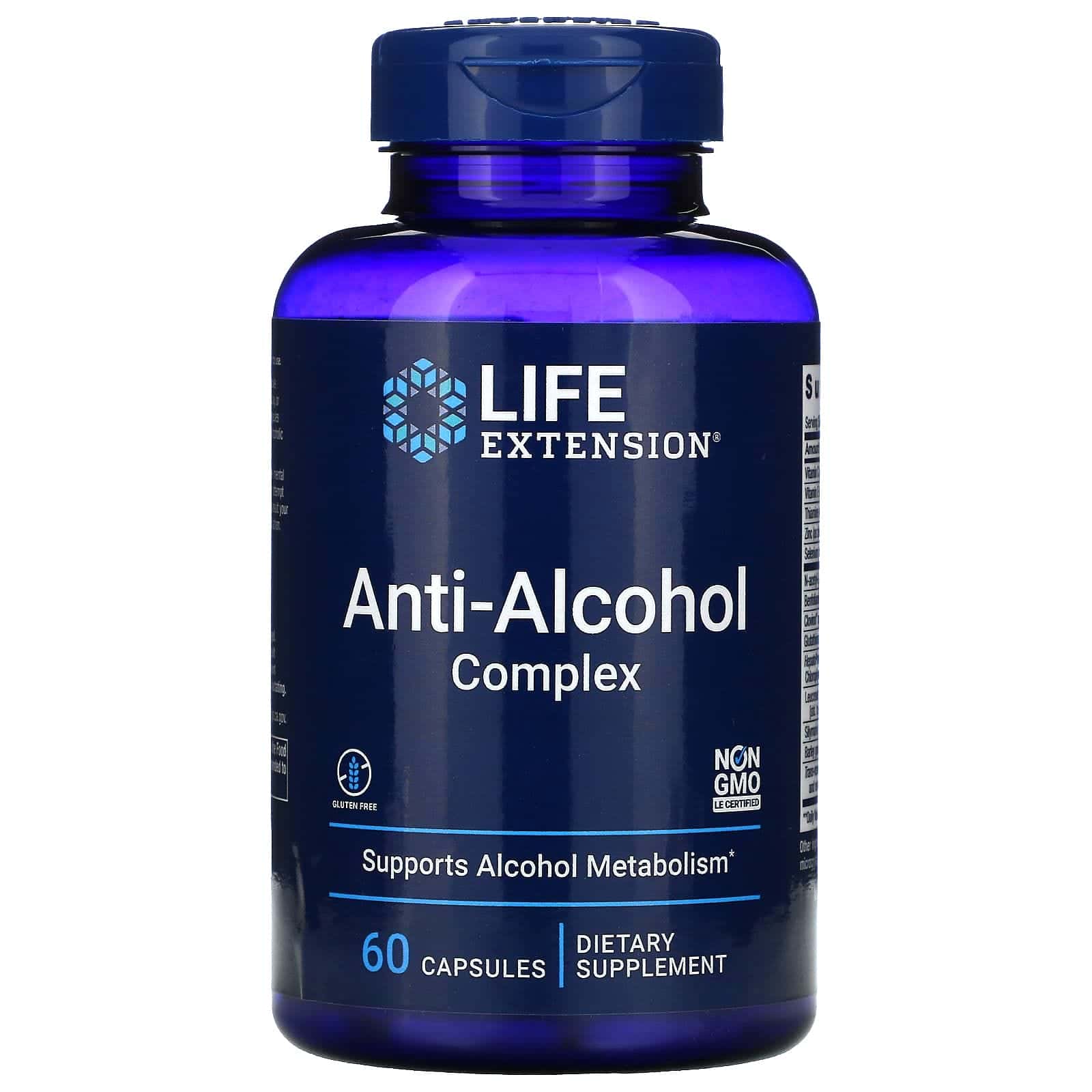 Life Extension, Complejo antialcohol, 60 cápsulas