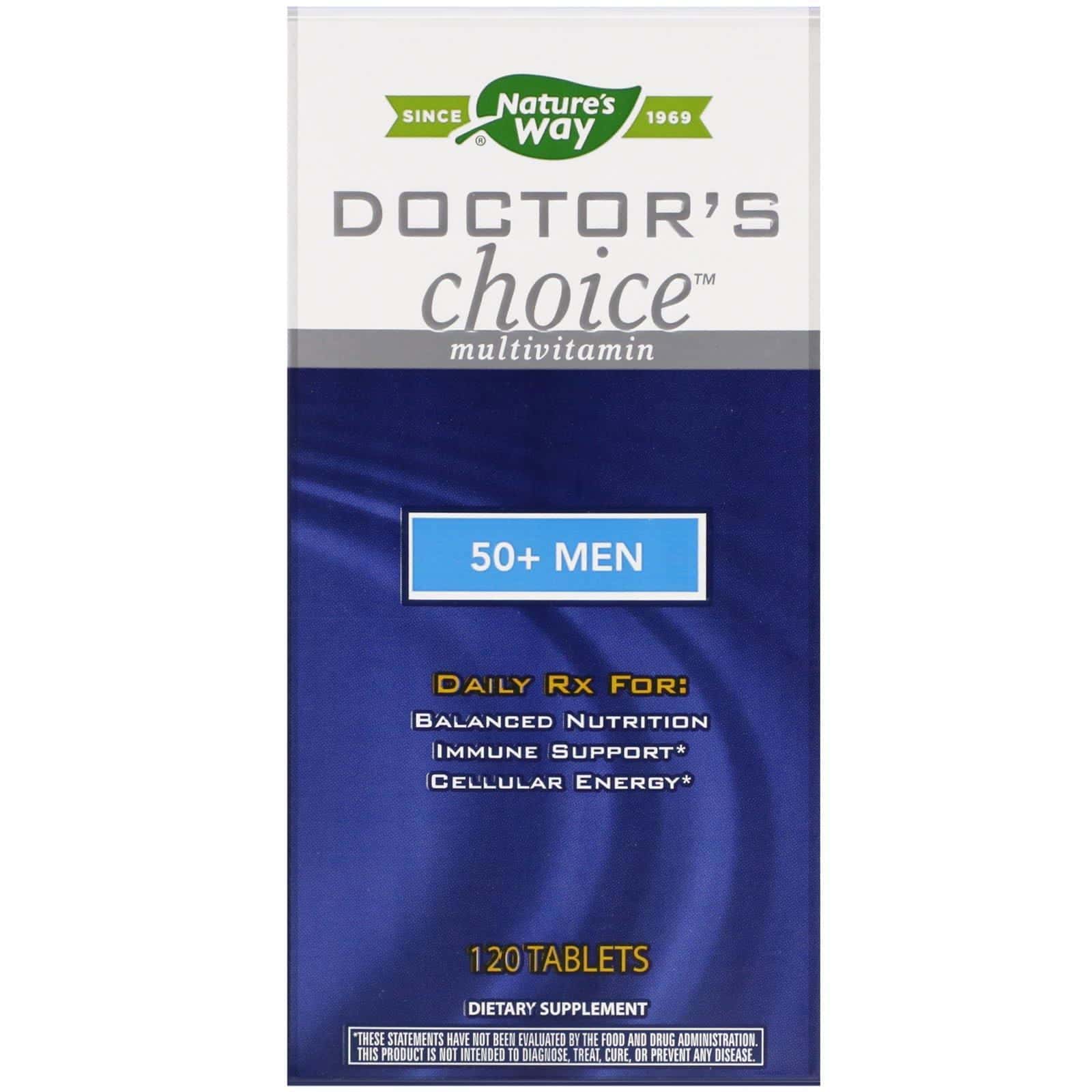 Nature's Way, Doctor's Choice Multivitaminas, 50+ Men, 120 Comprimidos