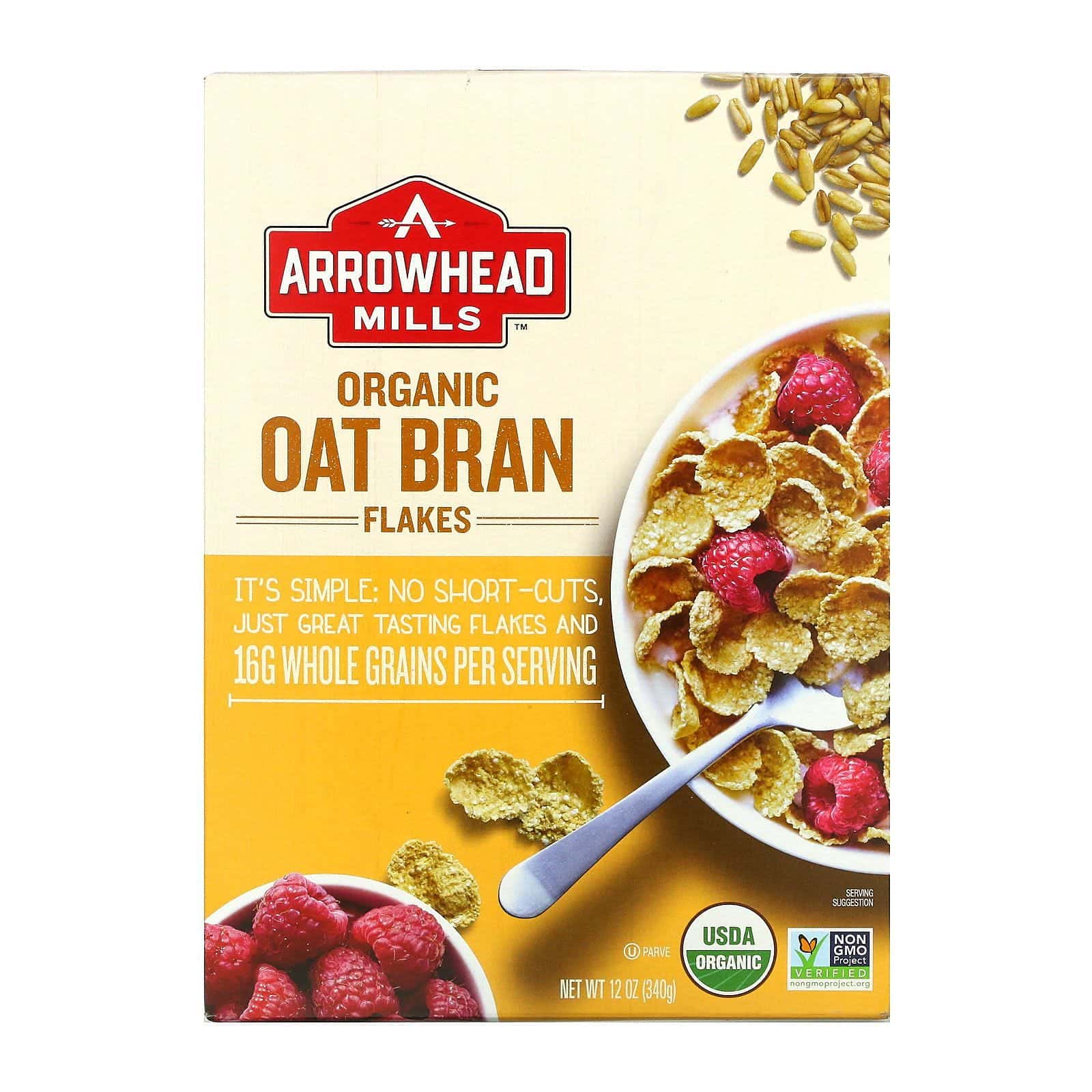 Arrowhead Mills, Salvado de Avena Orgánica, 12 oz (340 g)