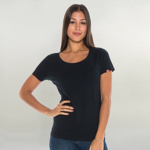 Playera para Mujeres de Cuello Scoop de Algodón Organico Dirt Shirt