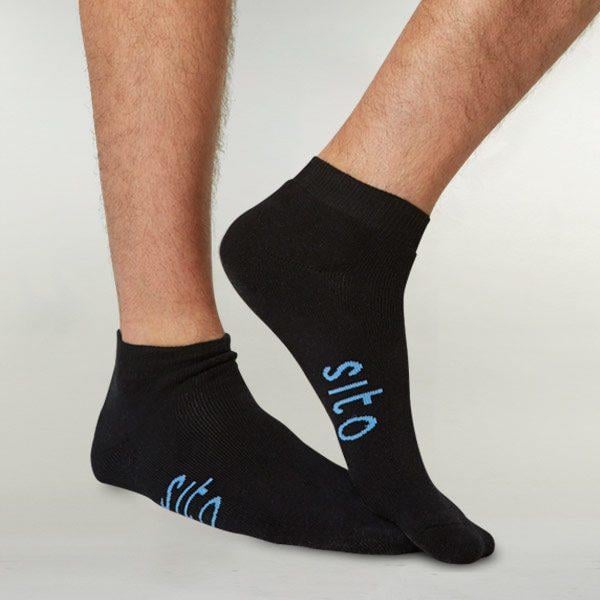 Paquete de 3 pares de calcetas atléticas de algodón orgánico afelpado SITO para hombre