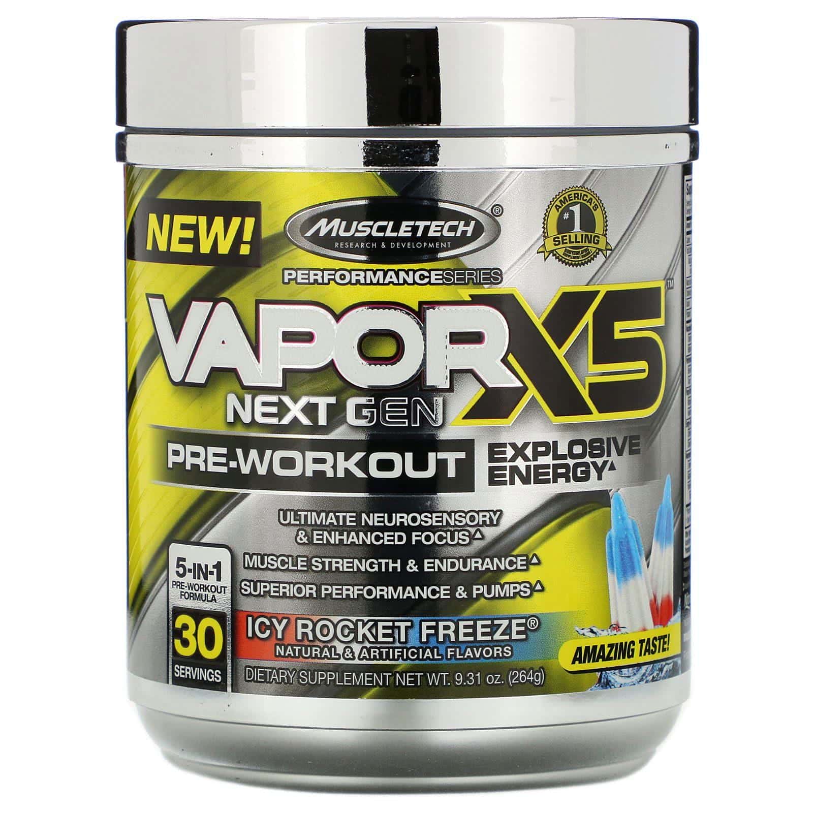 Muscletech, VaporX5, Next Gen, Pre-Workout, Icy Rocket Freeze, 9.31 oz (264 g)