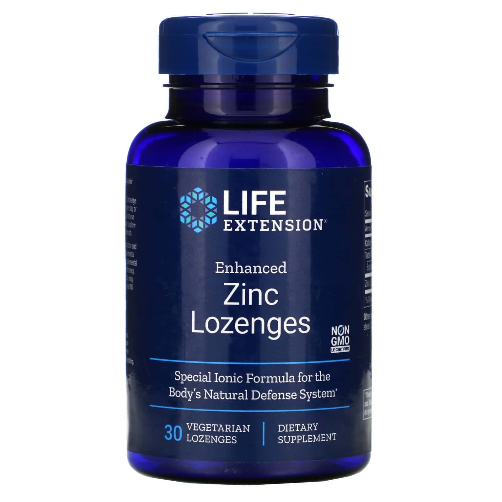 Life Extension, Pastillas de zinc mejorado, 30 pastillas vegetarianas