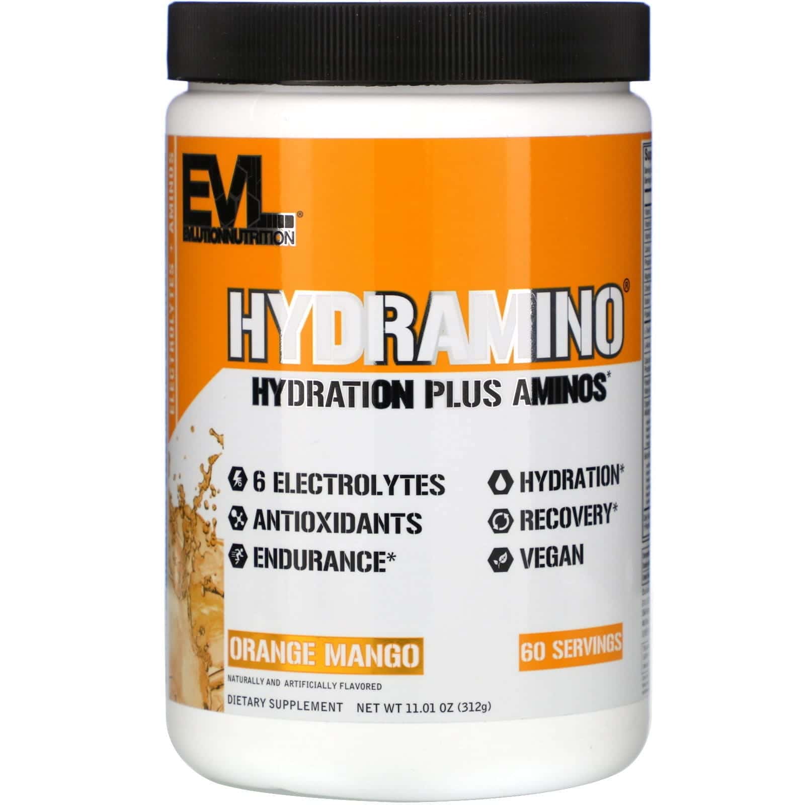 EVLution Nutrition, Hydramino, sabor naranja y mango, 11 oz (312 g)
