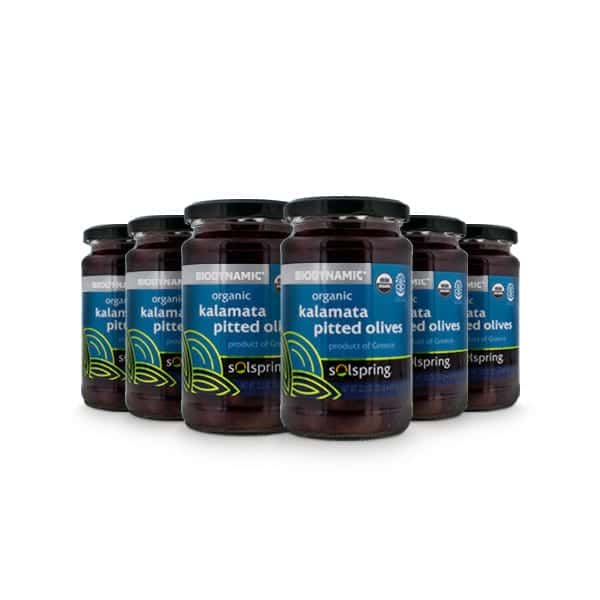 Aceitunas Kalamata sin Hueso Orgánicas Solspring® Biodynamic® (11.10 oz.)