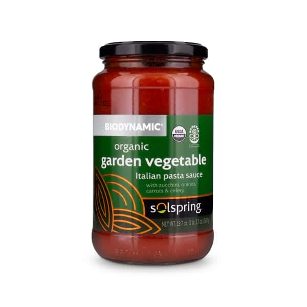 Salsa Italiana para Pasta Orgánica Garden Vegetable Solspring® Biodynamic® (19.70 oz.)