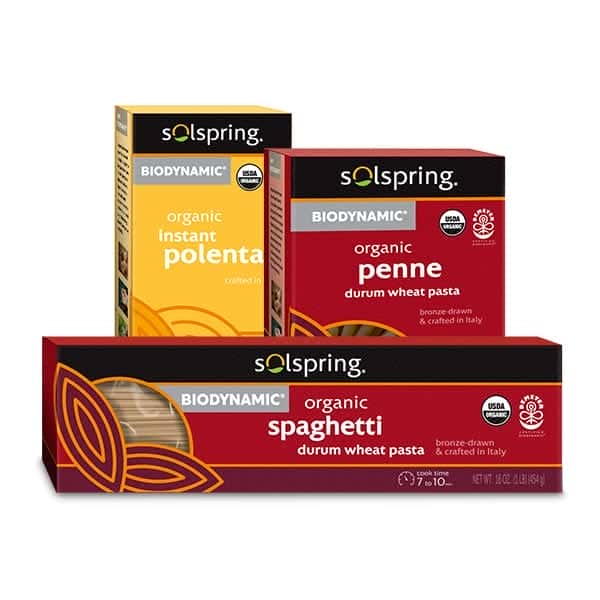 Pasta Clásica y Polenta Orgánicas Solspring® Biodynamic® : Cree su Paquete de 3