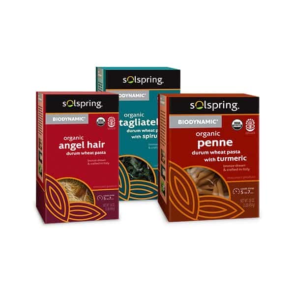 Pasta Orgánica de Especialidad Solspring® Biodynamic®: Cree su Paquete de 3
