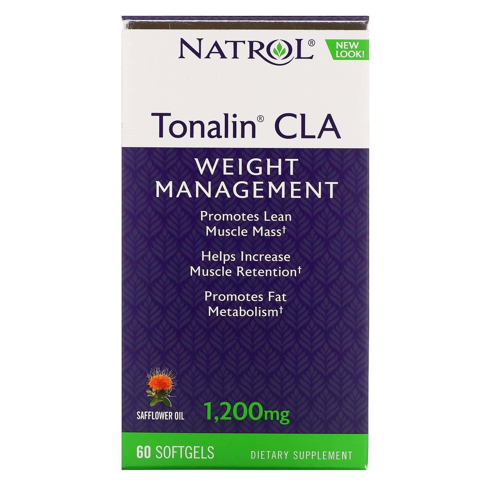Natrol, Tonalin, Ácido linoleico conjugado (CLA), 1200 mg, 60 cápsulas blandas