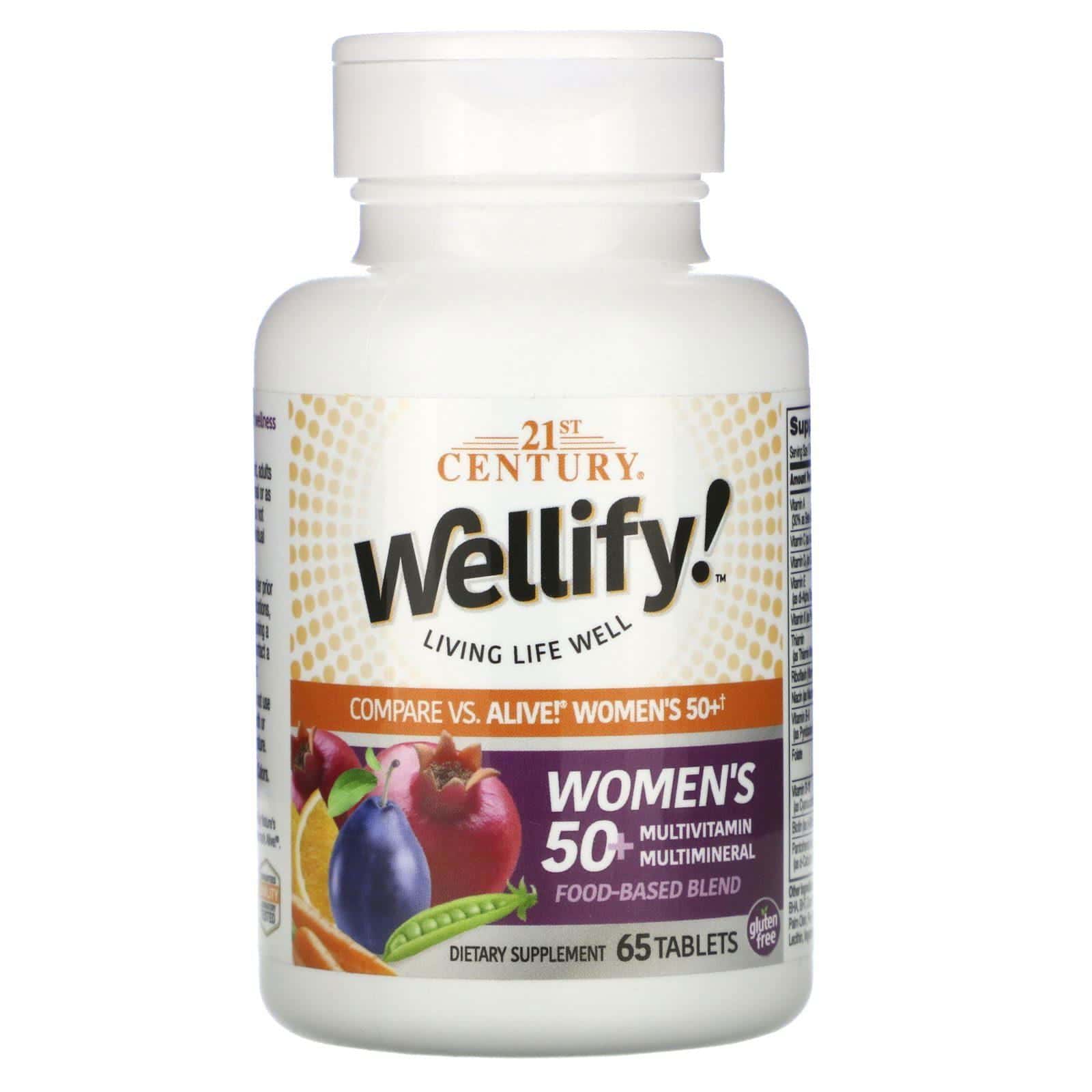 21st Century, Multivitamina multimineral Wellify Women's 50+, 65 tabletas