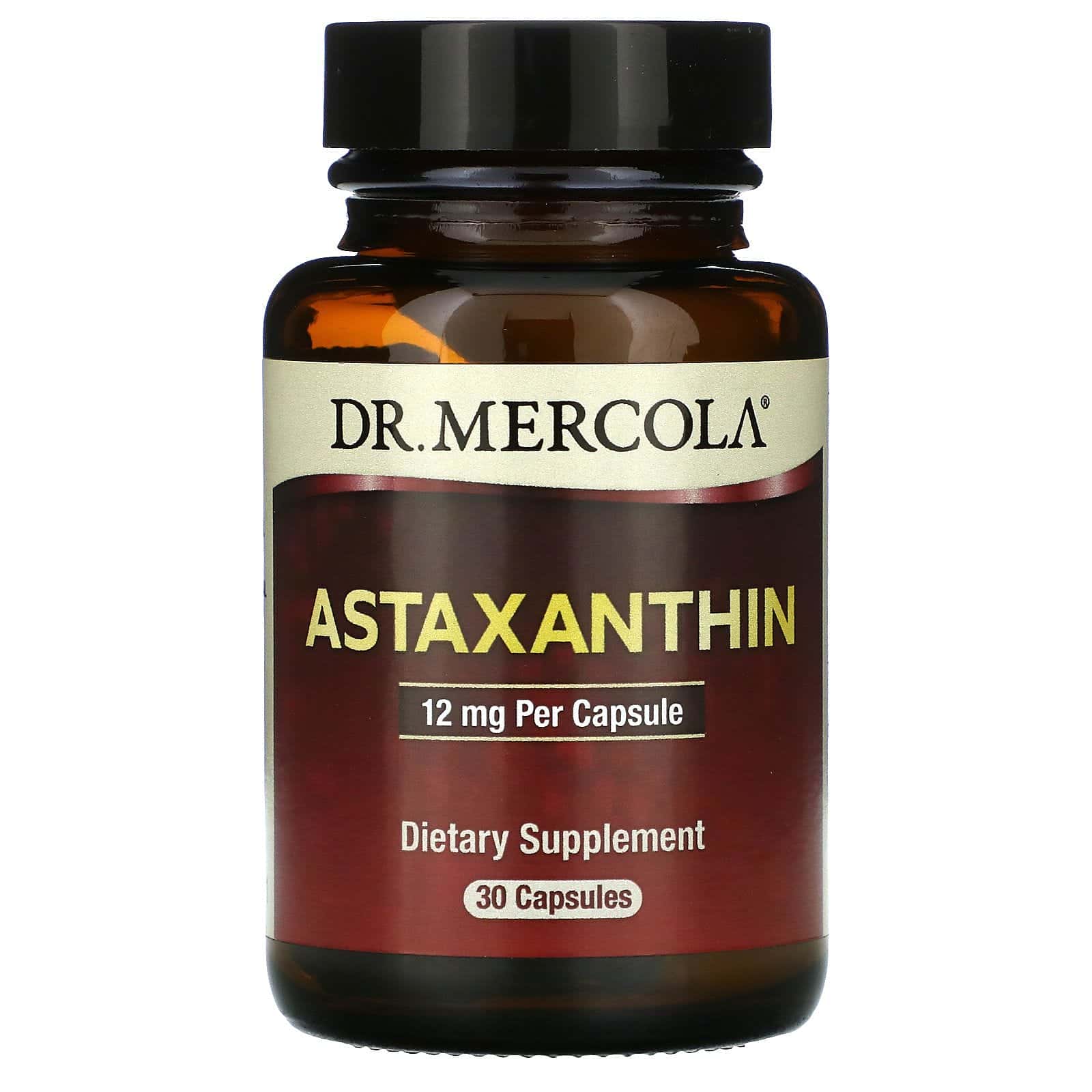 Dr. Mercola, Astaxantina, 12 mg, 30 cápsulas