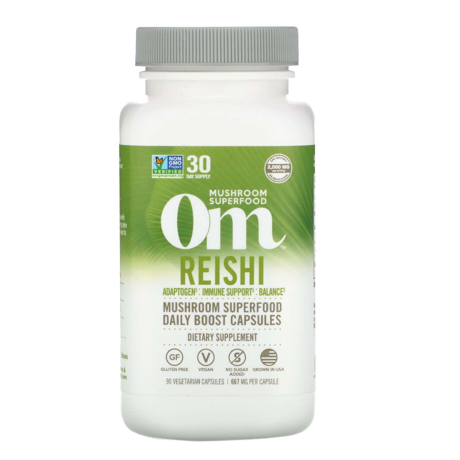 Om Mushrooms, Reishi, 667 mg, 90 cápsulas vegetarianas