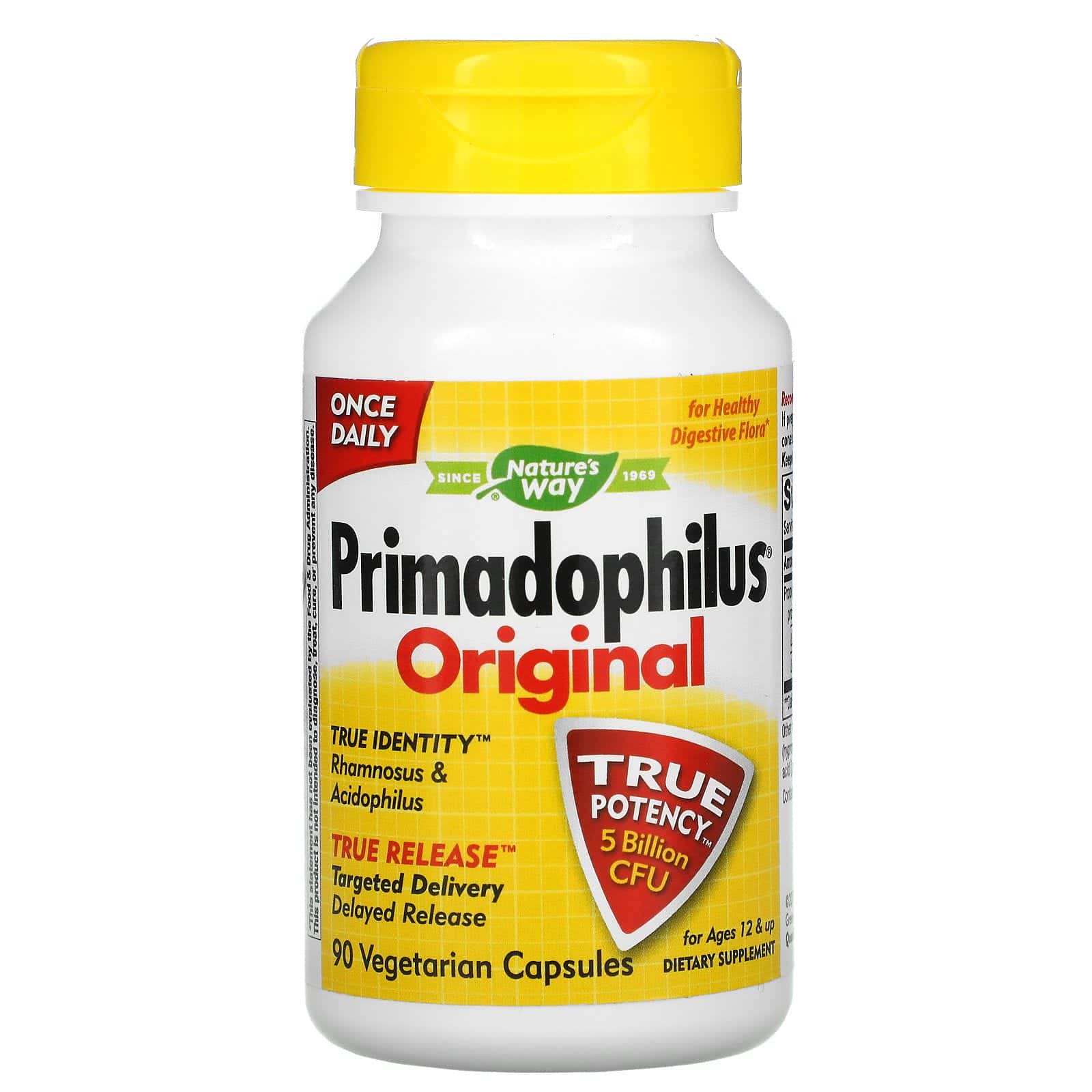 Nature's Way, Primadophilus, Original, Para personas de 12 años en adelante, 5000 millones de UFC, 90 cápsulas vegetales