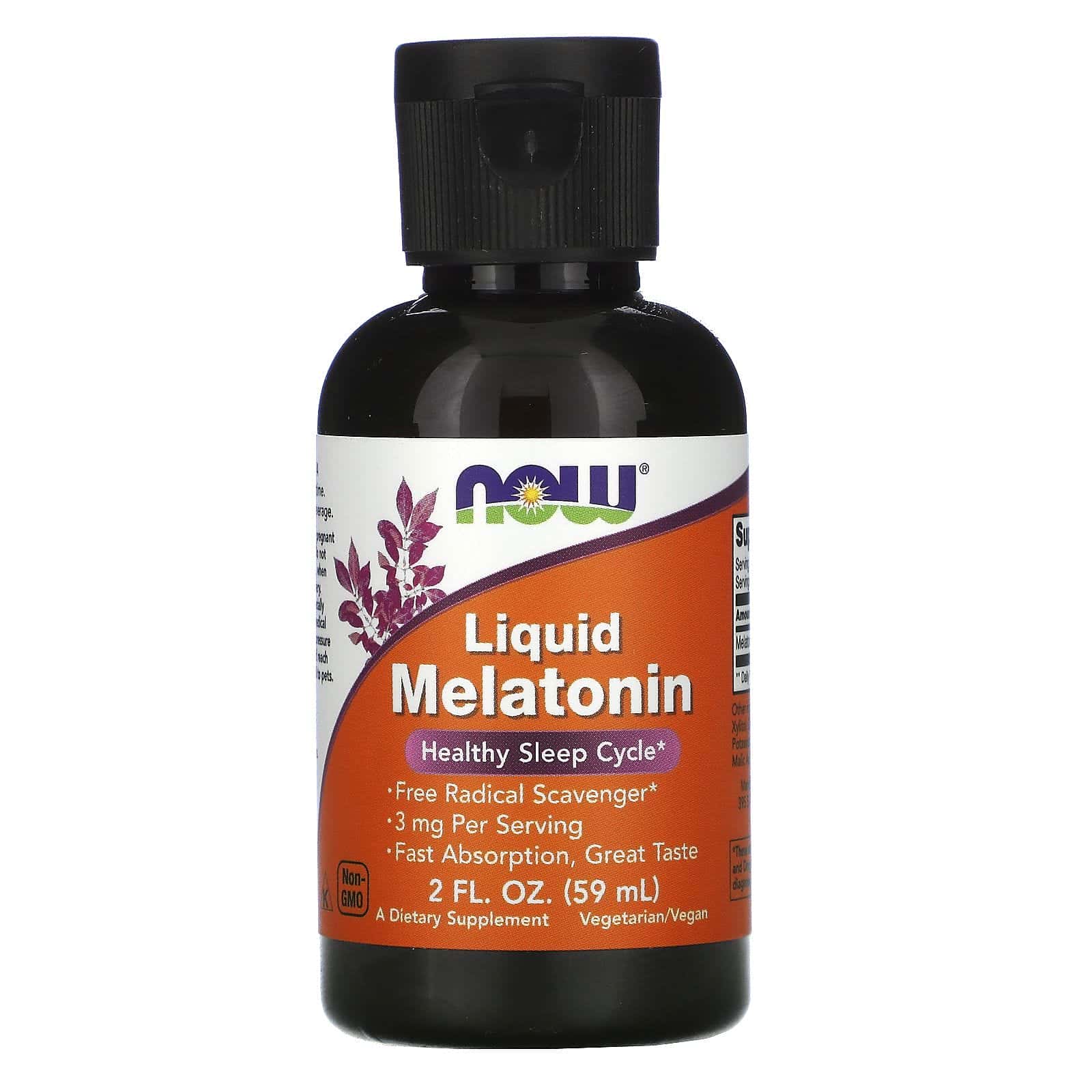 Now Foods, Melatonina líquida, 2 fl oz (60 ml)