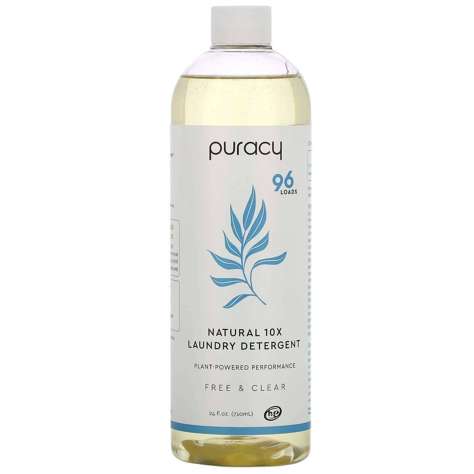 Puracy, Natural 10X Laundry Detergent, Free & Clear, 24 fl oz (710 ml)