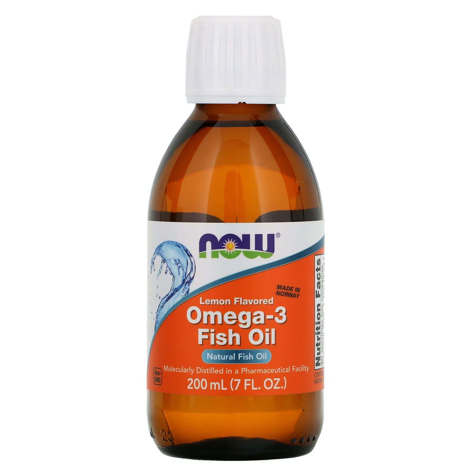 Now Foods, Aceite de pescado Omega-3, sabor limón, 7 fl oz (200 ml)