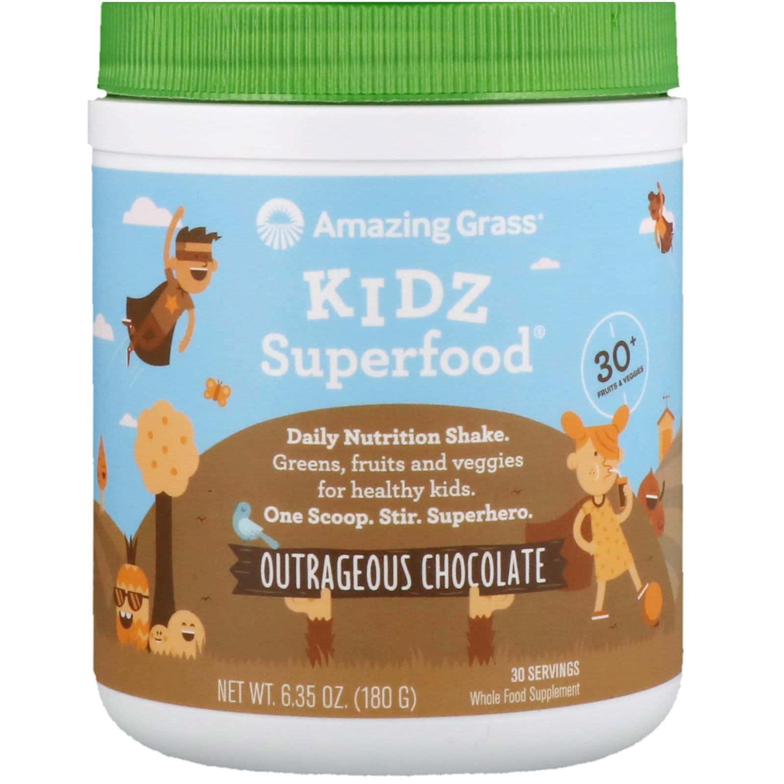 Amazing Grass, Súper alimento Kidz, sabor chocolate intenso, 180 g (6,35 oz)