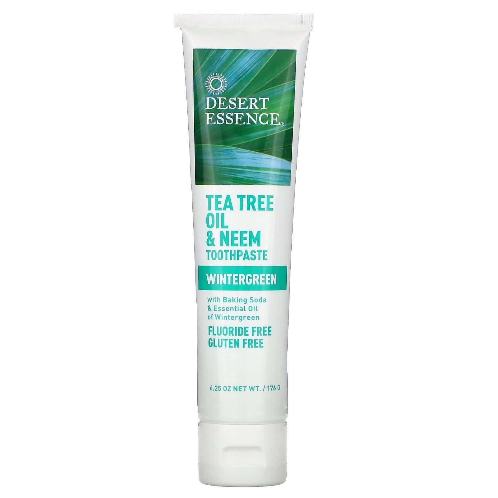Desert Essence, Pasta dental con aceite de árbol de té y nim, gaulteria, 6.25 oz (176 g)