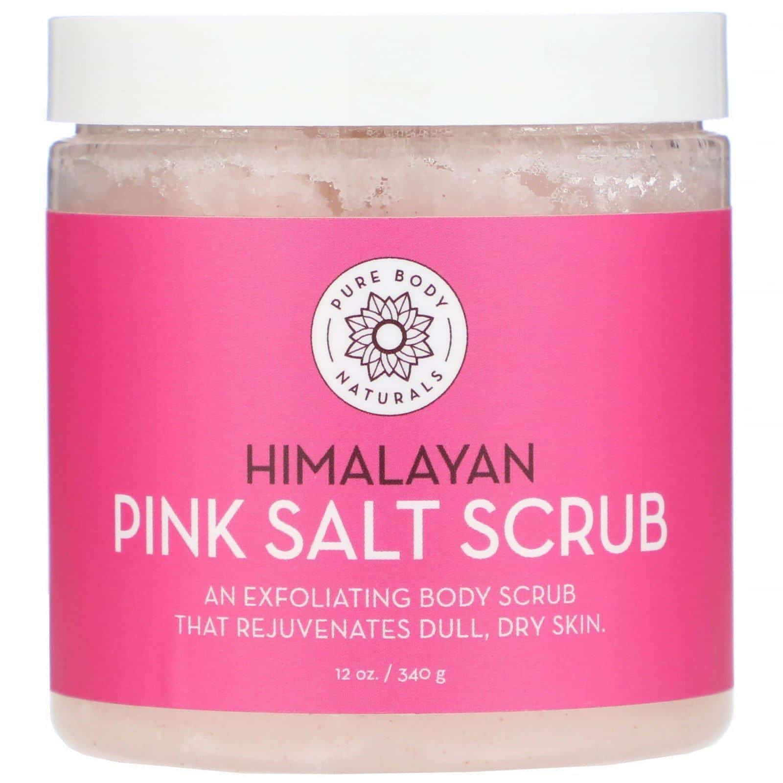 Pure Body Naturals, Exfoliante con sal rosa del Himalaya, 340 g (12 oz)
