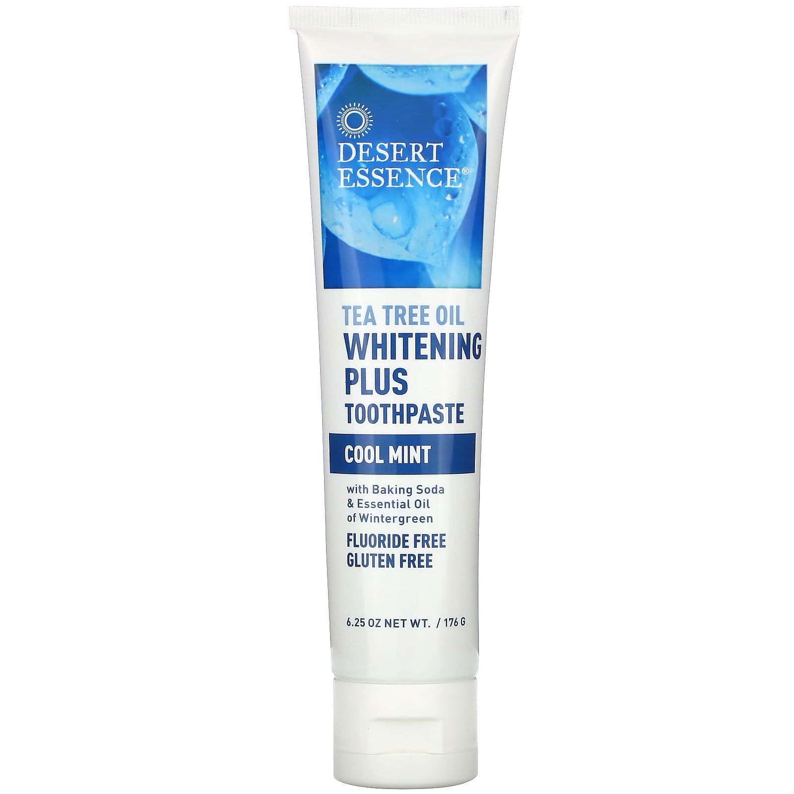 Desert Essence, Pasta dental súper blanqueadora con aceite de árbol de té, menta fresca, 6.25 oz (176 g)