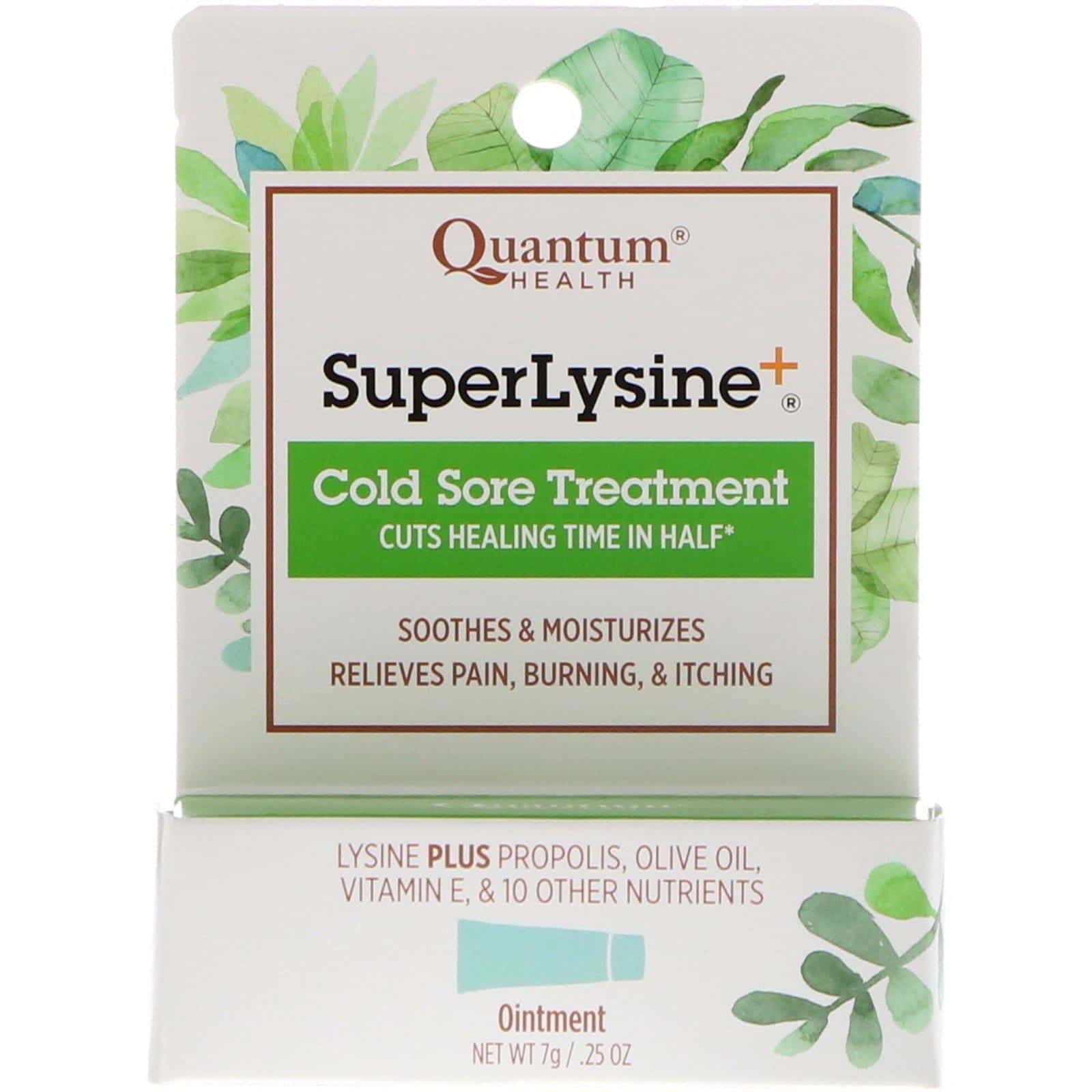 Quantum Health, Super Lisina +, Tratamiento para herpes labial, .25 oz (7 g)