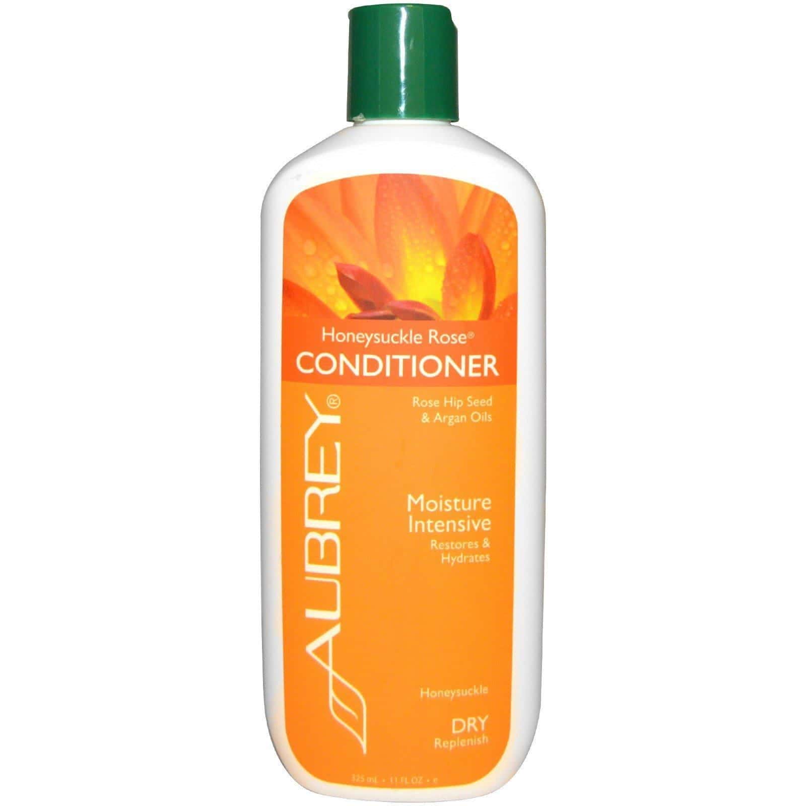 Aubrey Organics, Acondicionador de rosa y madreselva, restaura e hidrata, cabello seco, 11 fl oz (325 ml)