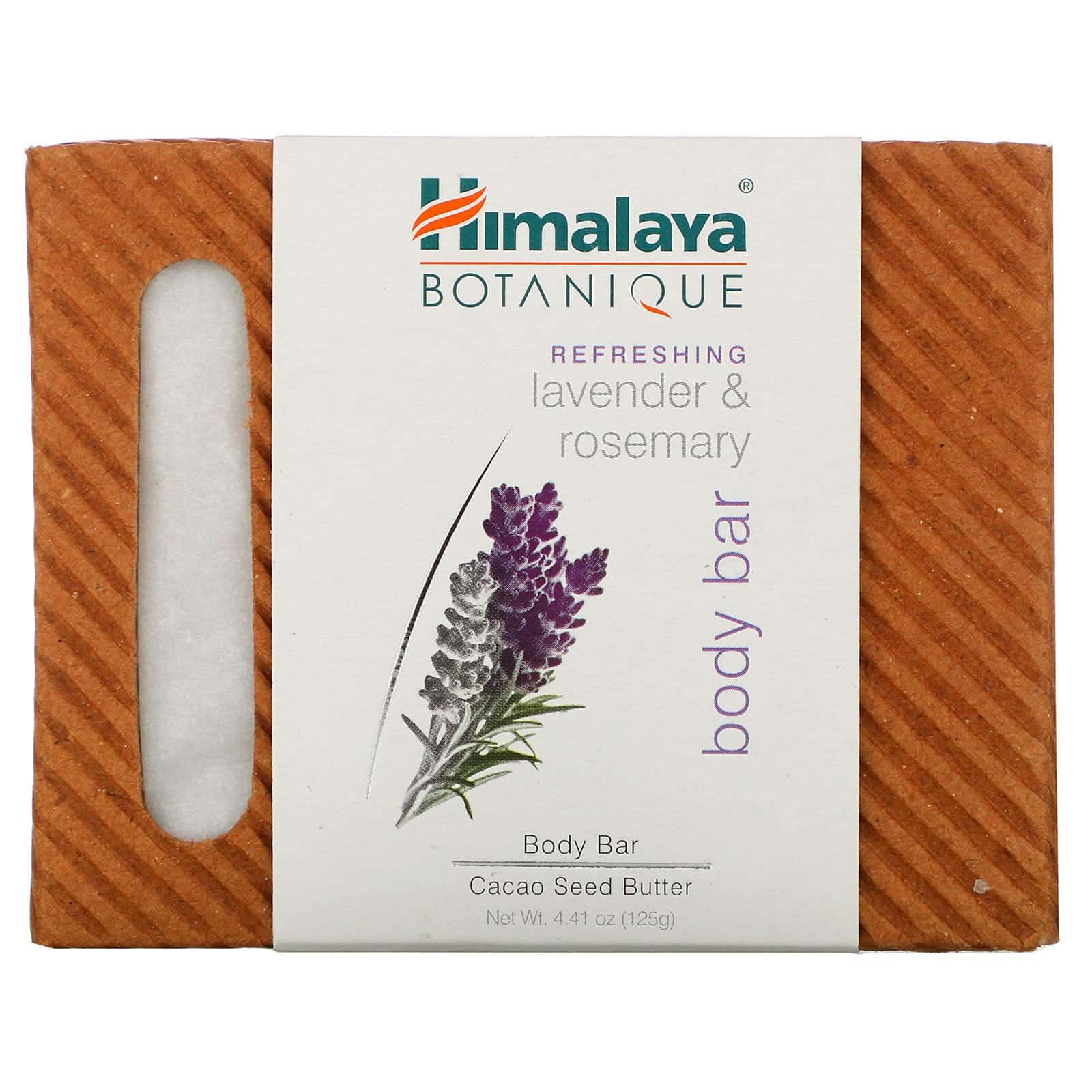 Himalaya, Botánica, Barra de jabón, Refrescante lavanda y romero, 4.41 oz (125 g)