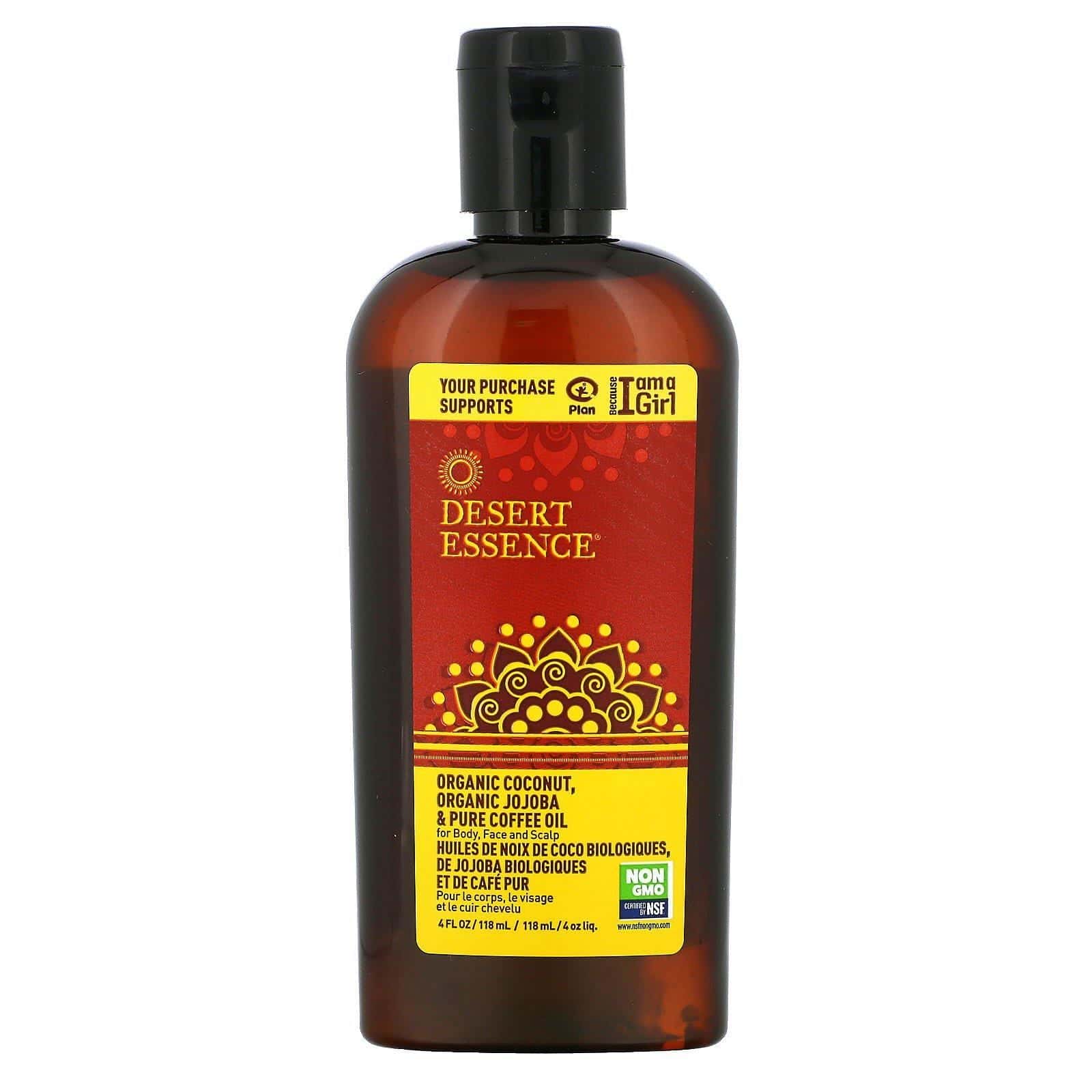 Desert Essence, Coco orgánico, Aceite de jojoba orgánica y café puro, 118 ml (4 oz. líq.)