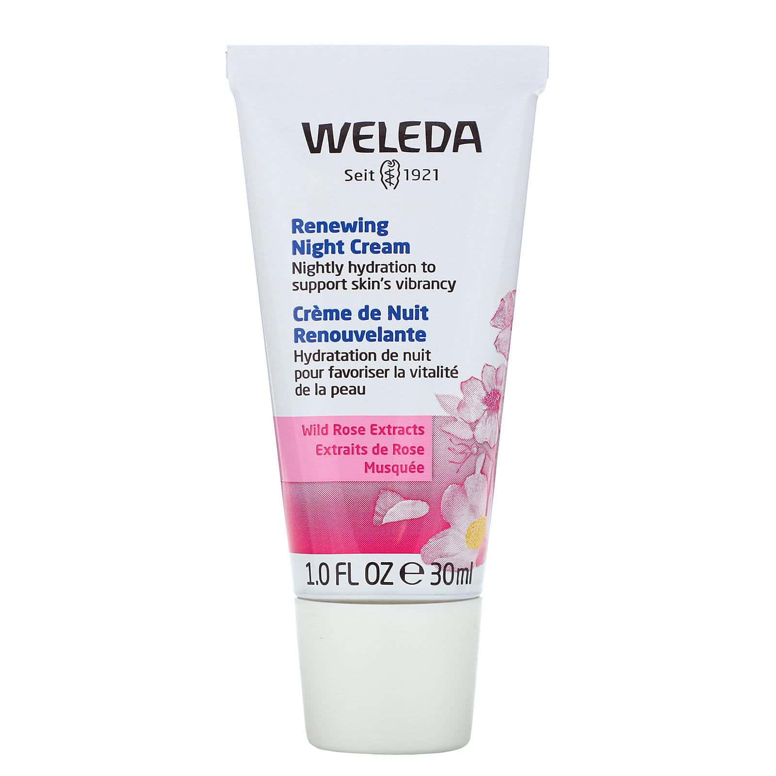 Weleda, Crema de noche rejuvecedora, extractos de rosa silvestre, 1.0 fl oz (30 ml)