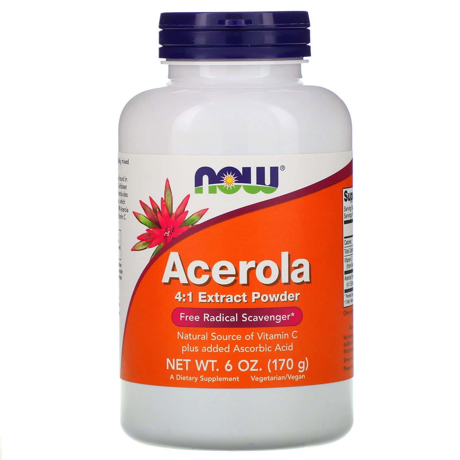 Now Foods, Extracto de Acerola 4:1 en Polvo, 6 oz (170 g)