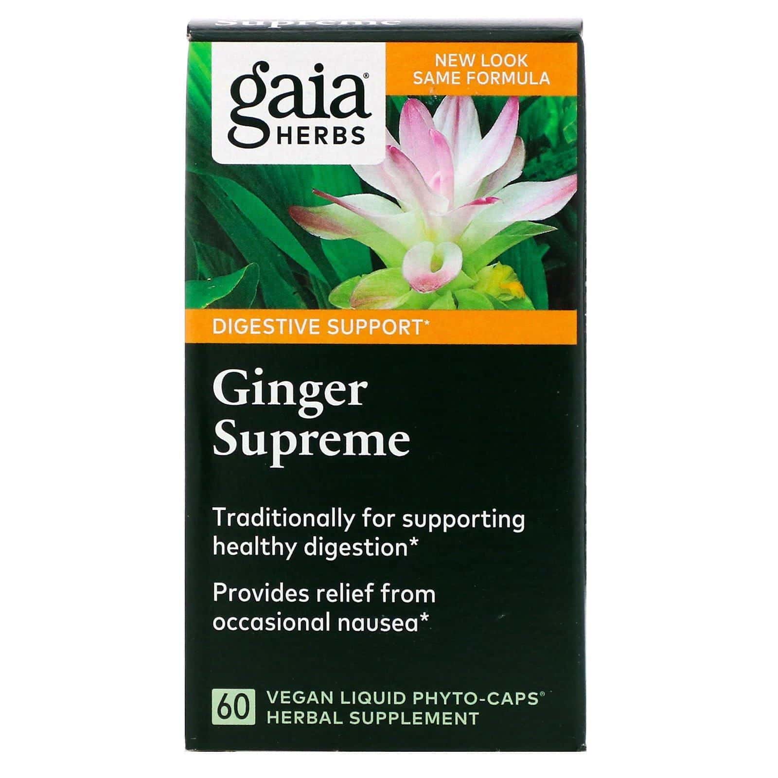 Gaia Herbs, Jengibre supremo, 60 cápsulas Liquid Phyto-Caps veganas