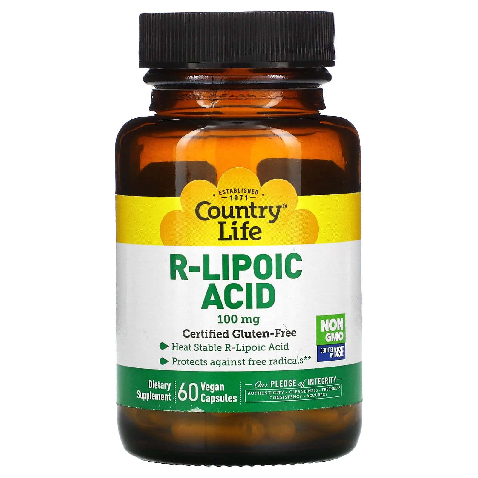 Country Life, R-Lipoic Acid, 100 mg, 60 Vegetarian Capsules