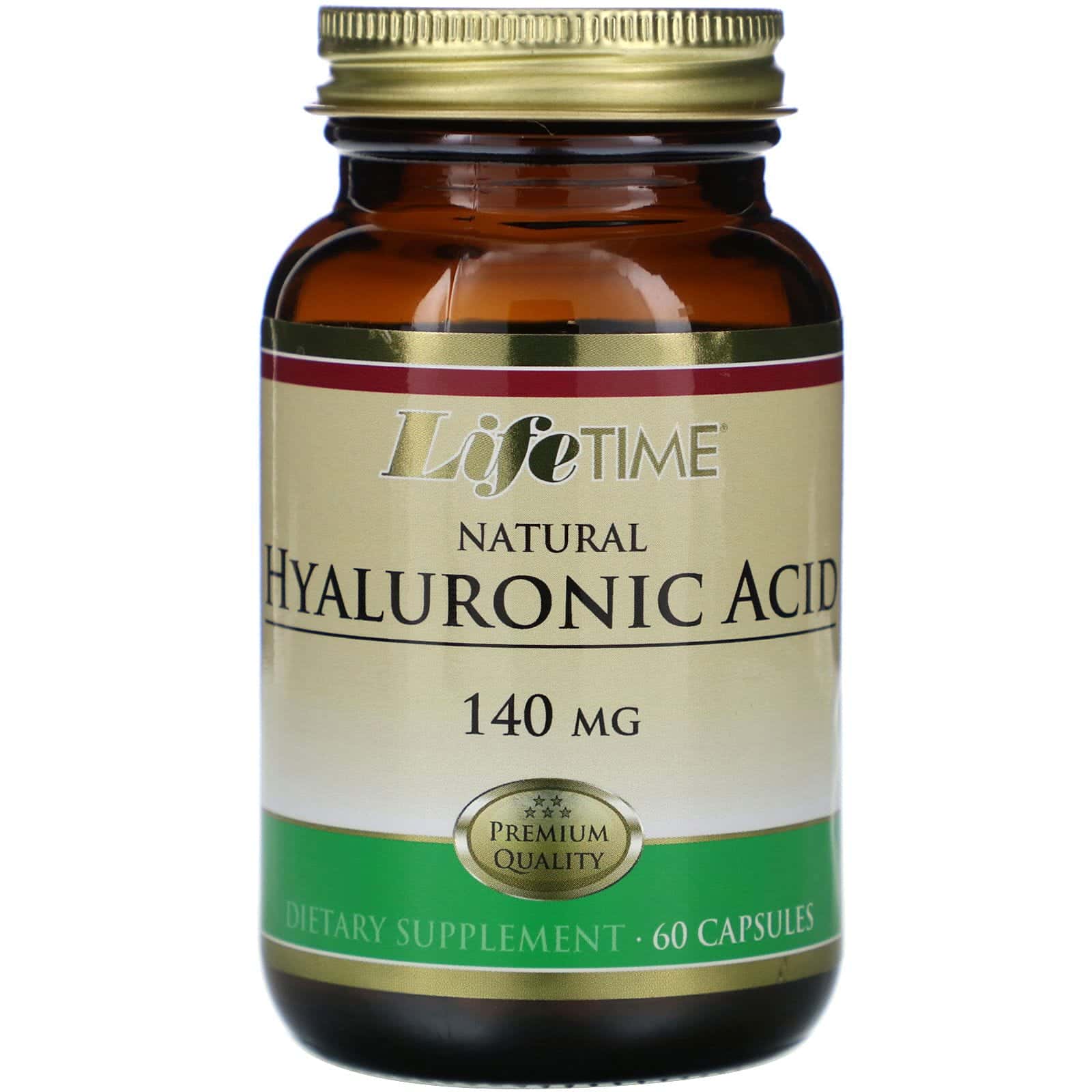 LifeTime Vitamins, Ácido hialurónico natural, 140 mg, 60 cápsulas