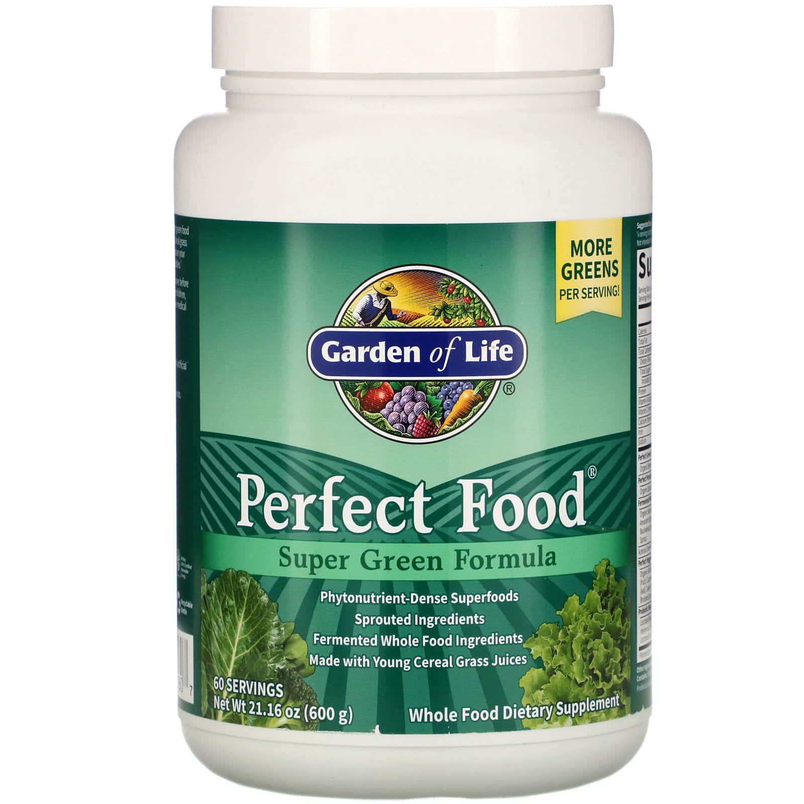 Garden of Life, Perfect Food, Fórmula superverde, 600 g (21,16 oz)