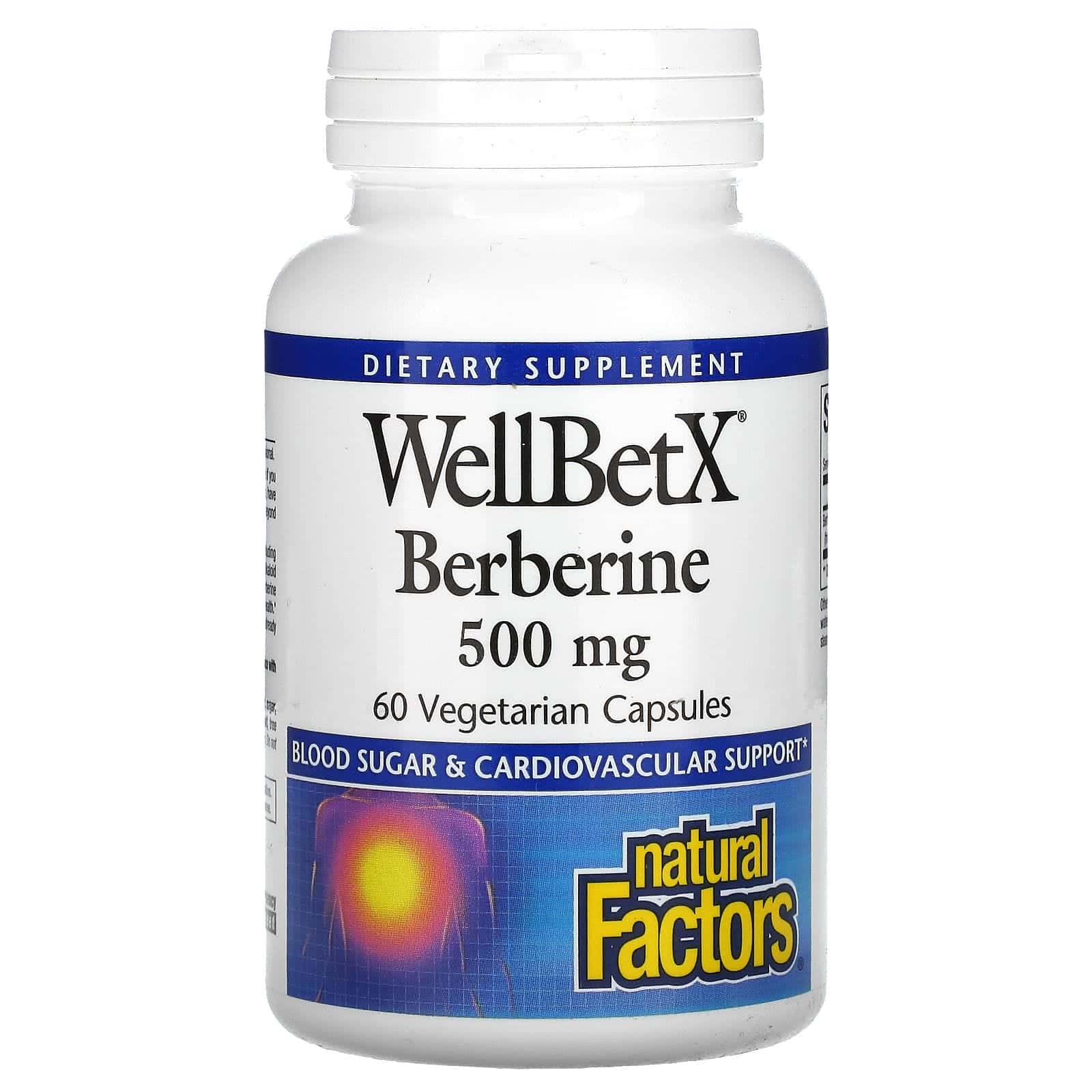 Natural Factors, Berberina WellBetX, 500 mg, 60 cápsulas vegetales