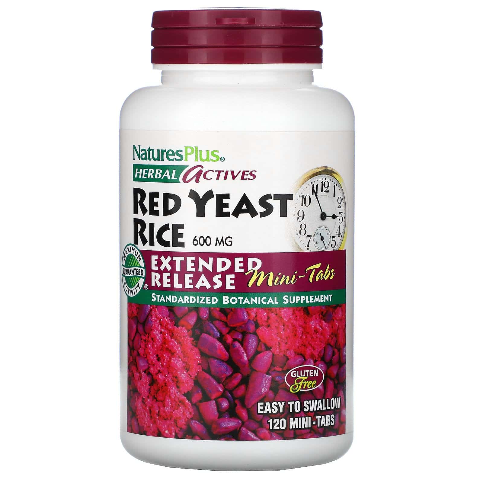 Nature's Plus, Activos herbarios, Arroz de levadura roja, 600 mg, 120 minicomprimidos