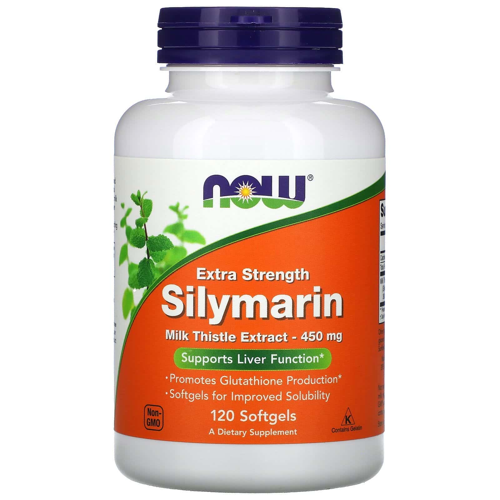 Now Foods, Silimarina, Concentración extra, 450 mg, 120 cápsulas blandas