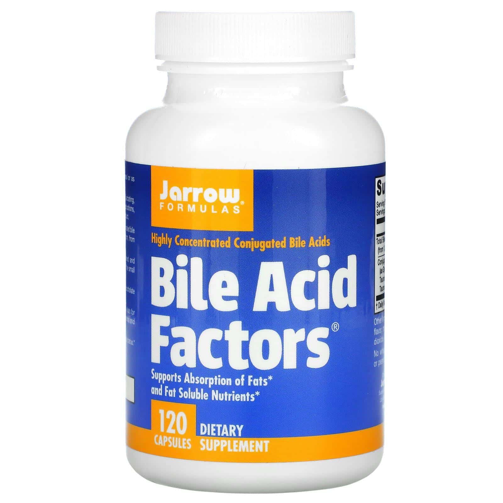 Jarrow Formulas, Bile Acid Factors, Suplemento alimentario, 120 cápsulas