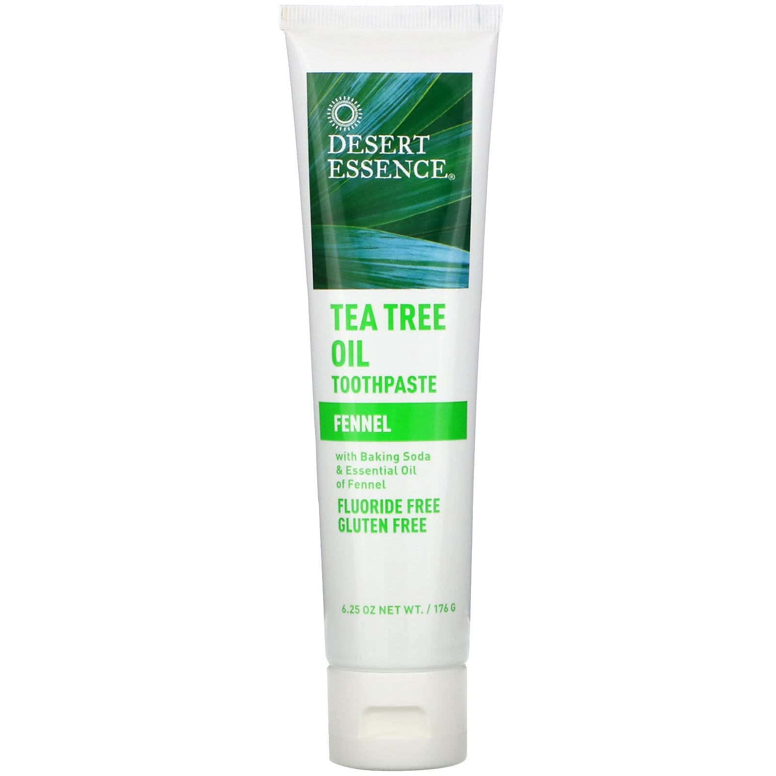 Desert Essence, Pasta dental con aceite de árbol de té, hinojo, 6.25 oz (176 g)