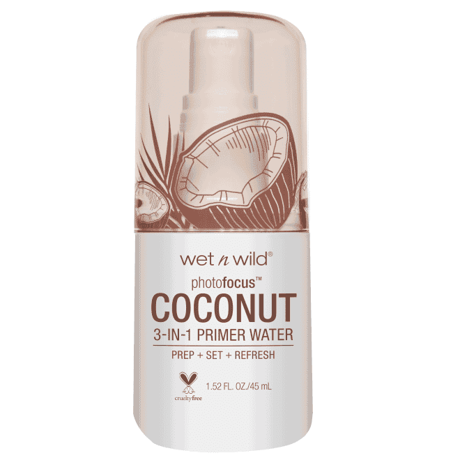 Wet n Wild, Prebase a base de agua 3 en 1 PhotoFocus, Amor por el coco, 45 ml (1,52 oz. liq.)