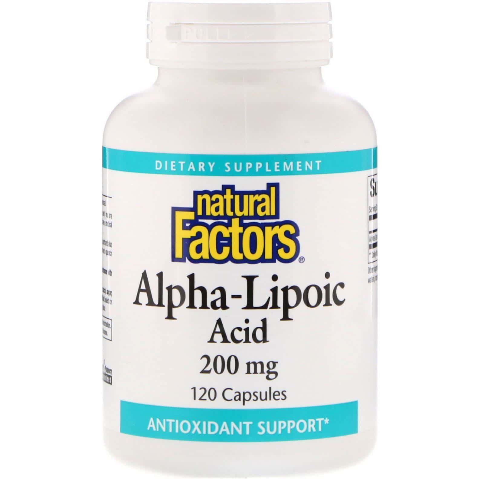Natural Factors, Ácido alfa-lipoico, 200 mg, 120 cápsulas.