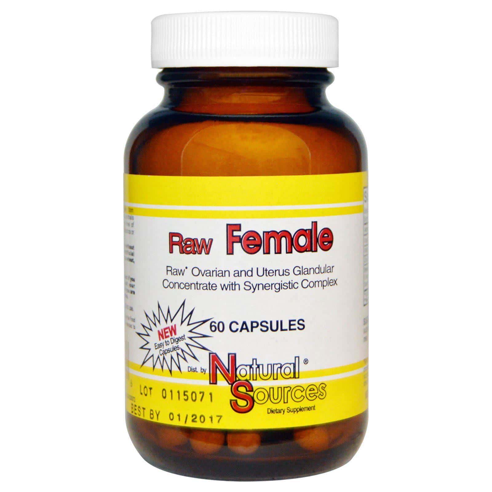 Natural Sources, Crudo para mujer, 60 cápsulas