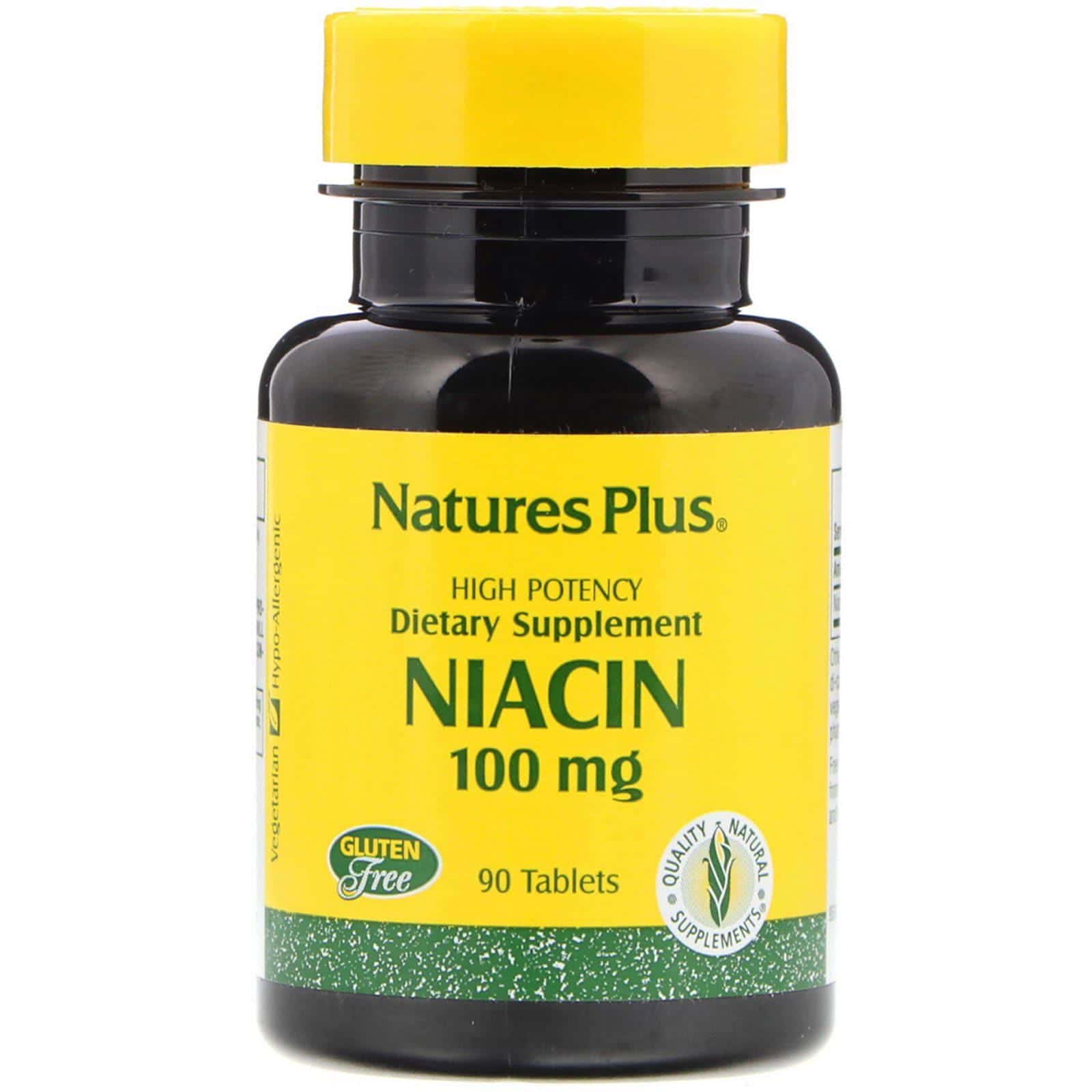Nature's Plus, Niacin, 100 mg, 90 Tabletas