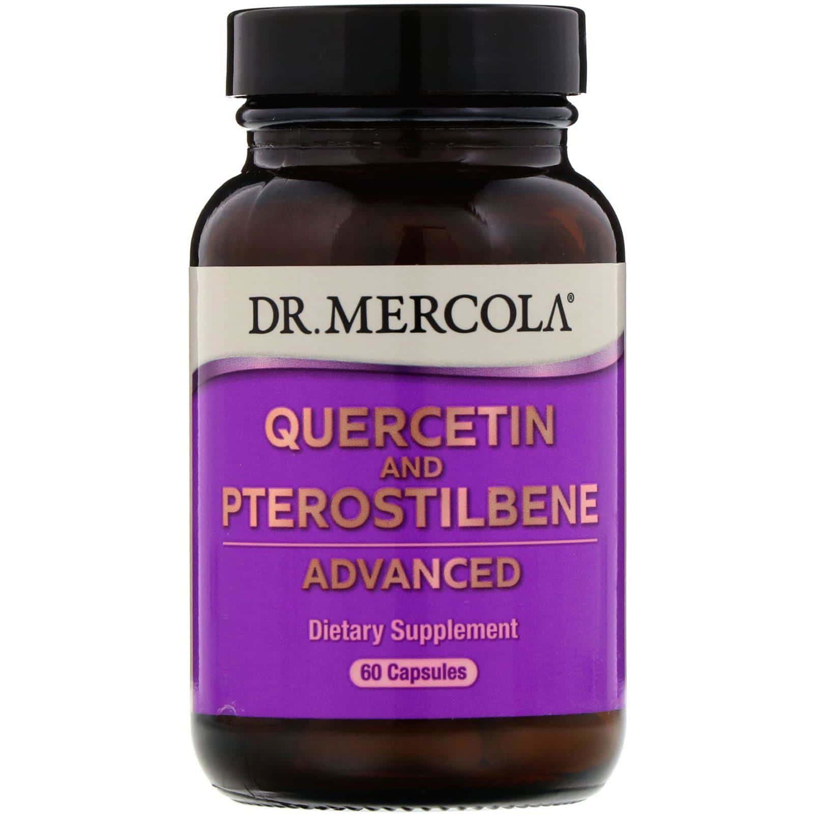 Dr. Mercola, Quercetina y pterostilbeno avanzados, 60 cápsulas