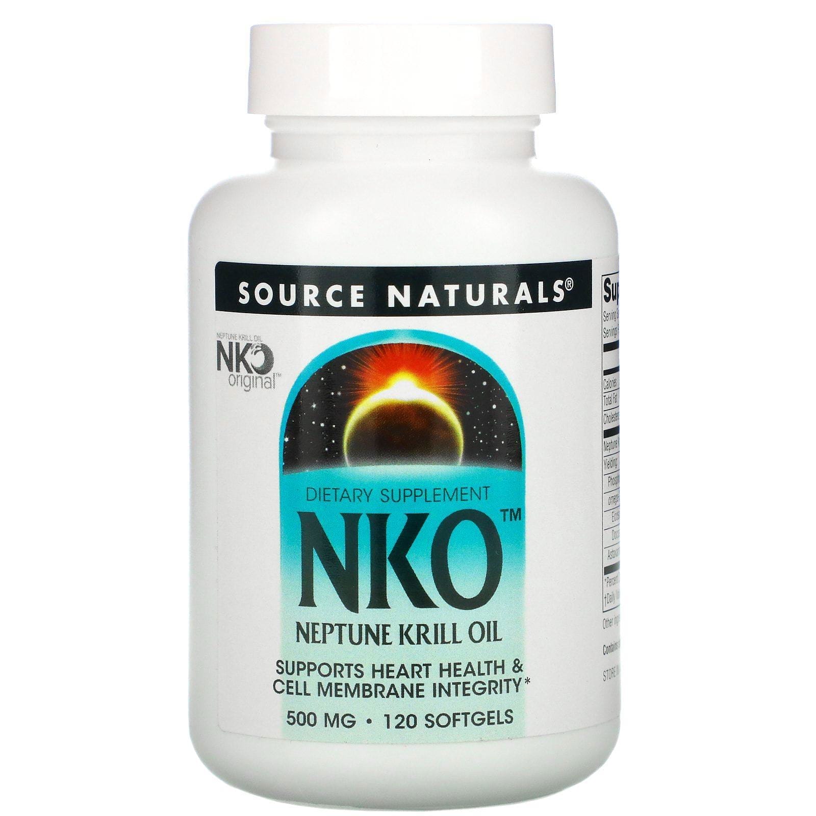 Source Naturals, NKO, Aceite de kril de Neptune, 500 mg, 120 cápsulas blandas